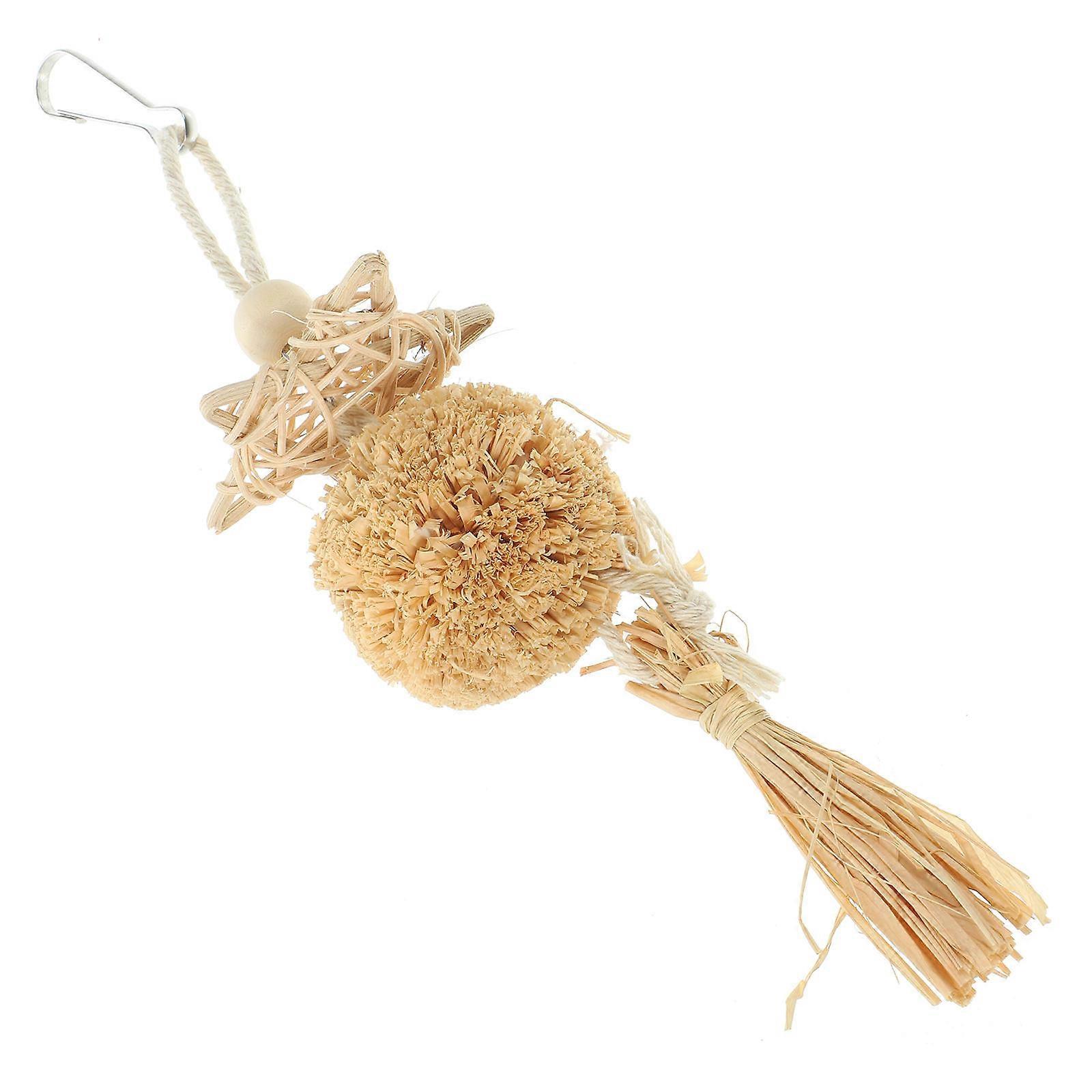 Bird Parrot Chewing Toy Wood Hanging Foraging Toy Set of 5 Pieces