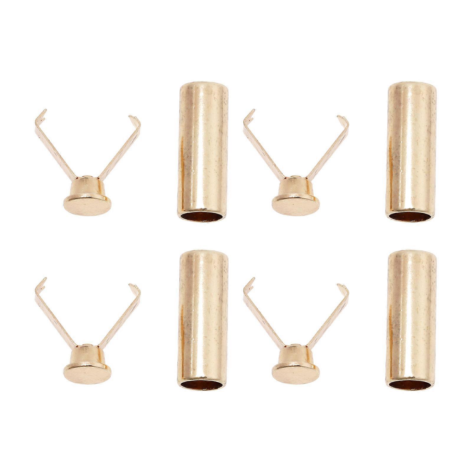 Shoe Buckles Zinc Alloy Plug Buckle Portable for Diy Projects Golden Color 4Pcs
