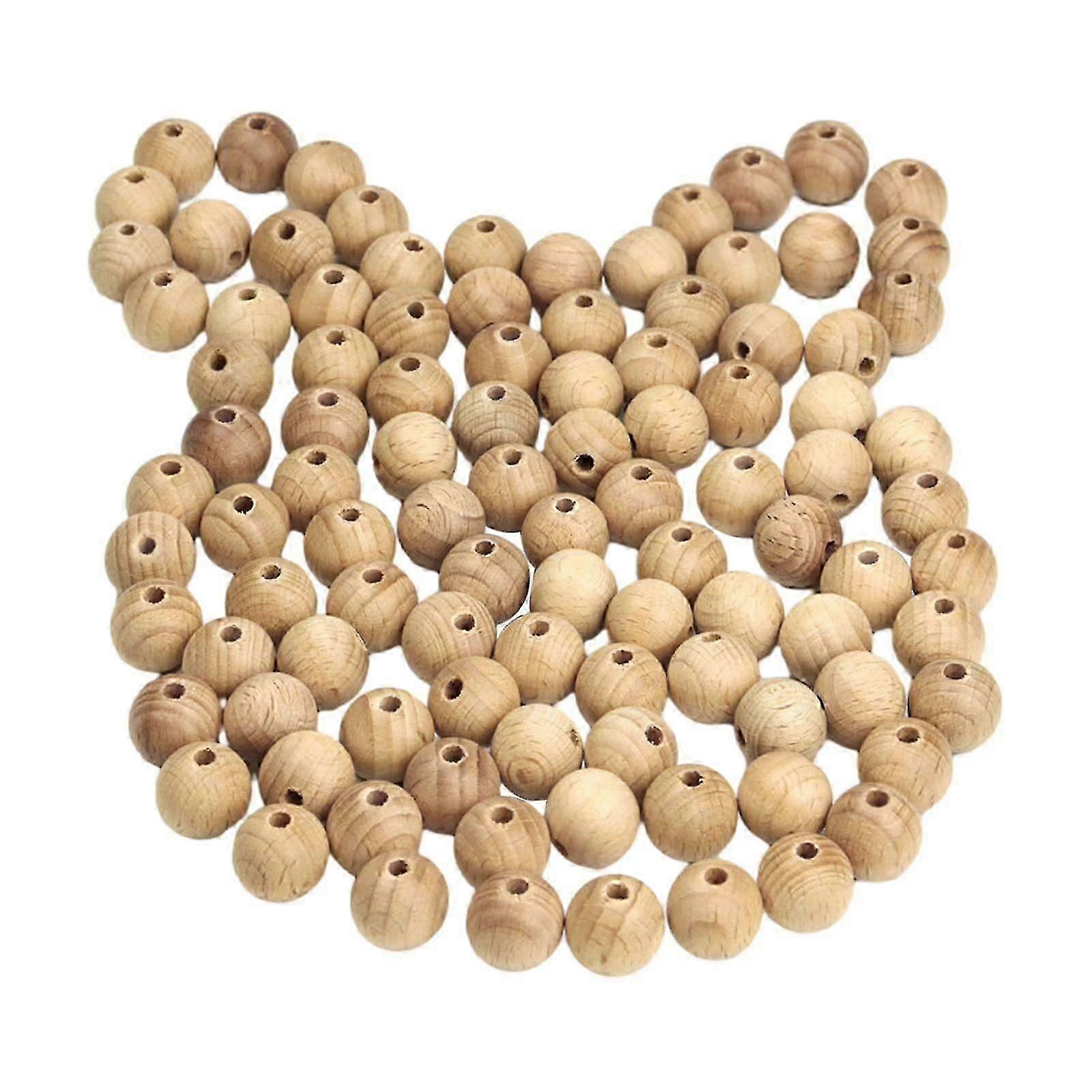 50x Wooden Beads Wood Beads for Home Party Holiday Decoration Supplies 15mm