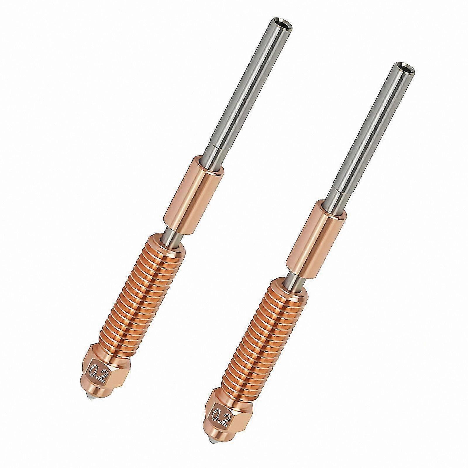 2-Pack 0.2mm K1C Nozzle, QuickSwap Ender 3 V3 Nozzle with Titanium Alloy Heat Break for 3D Printers