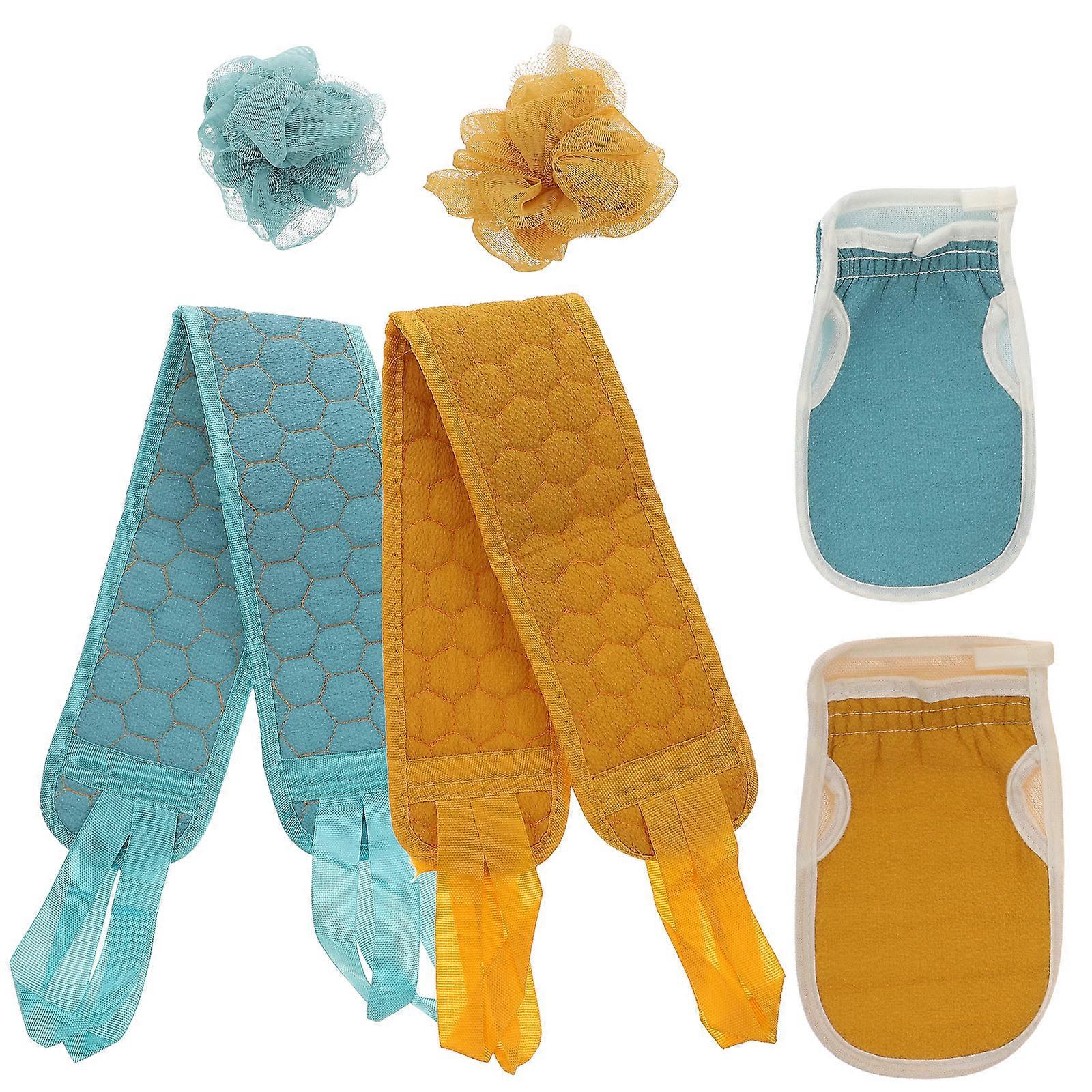 Bathing Towel Exfoliating Bathing Gloves for Showering 2Sets