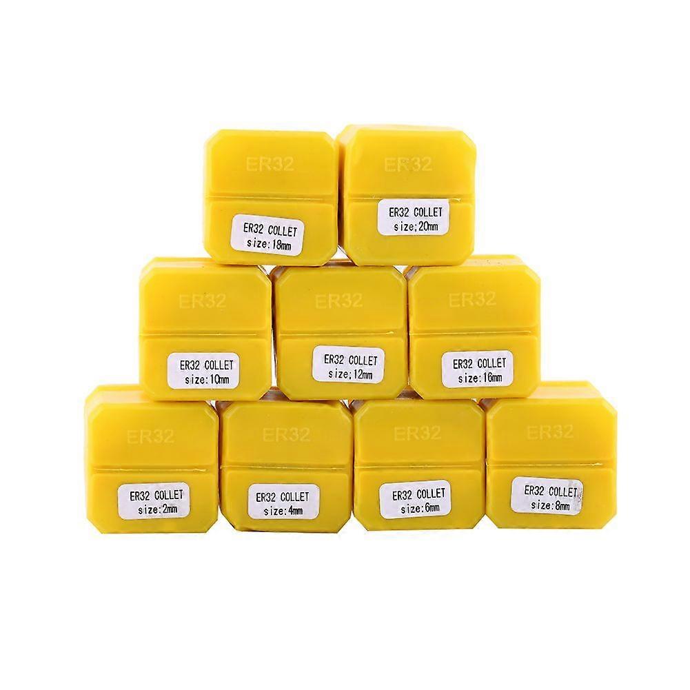 9pcs ER32 Spring Collet Set for CNC Engraving Machine and Milling Lathe Tool 2-20mm