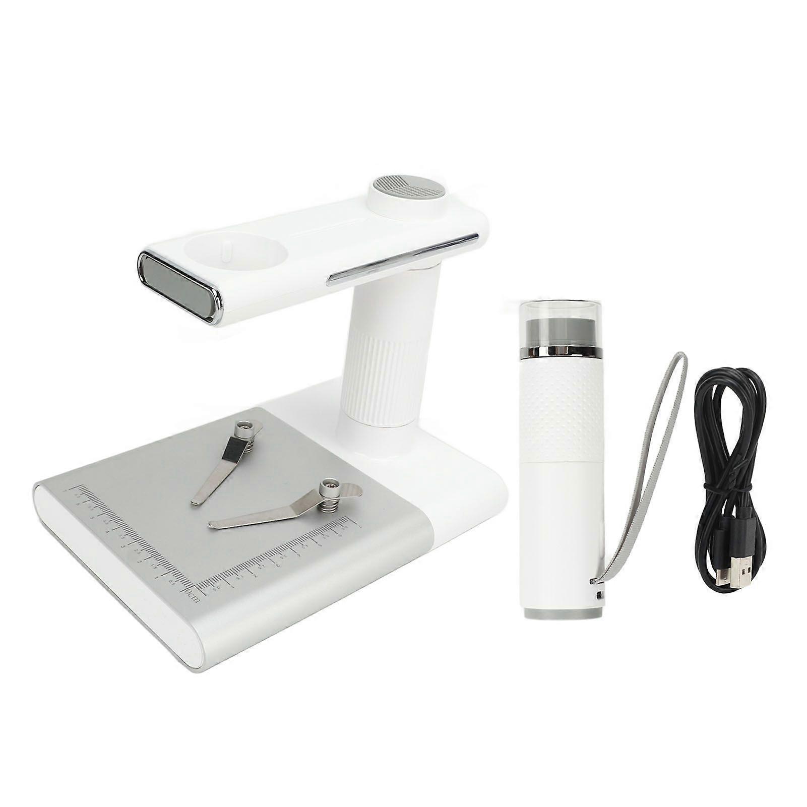 Wireless Digital Microscope 501000X Magnification HD 2MP WiFi USB Microscopes Camera with 8 Adjustable LED and Stand White