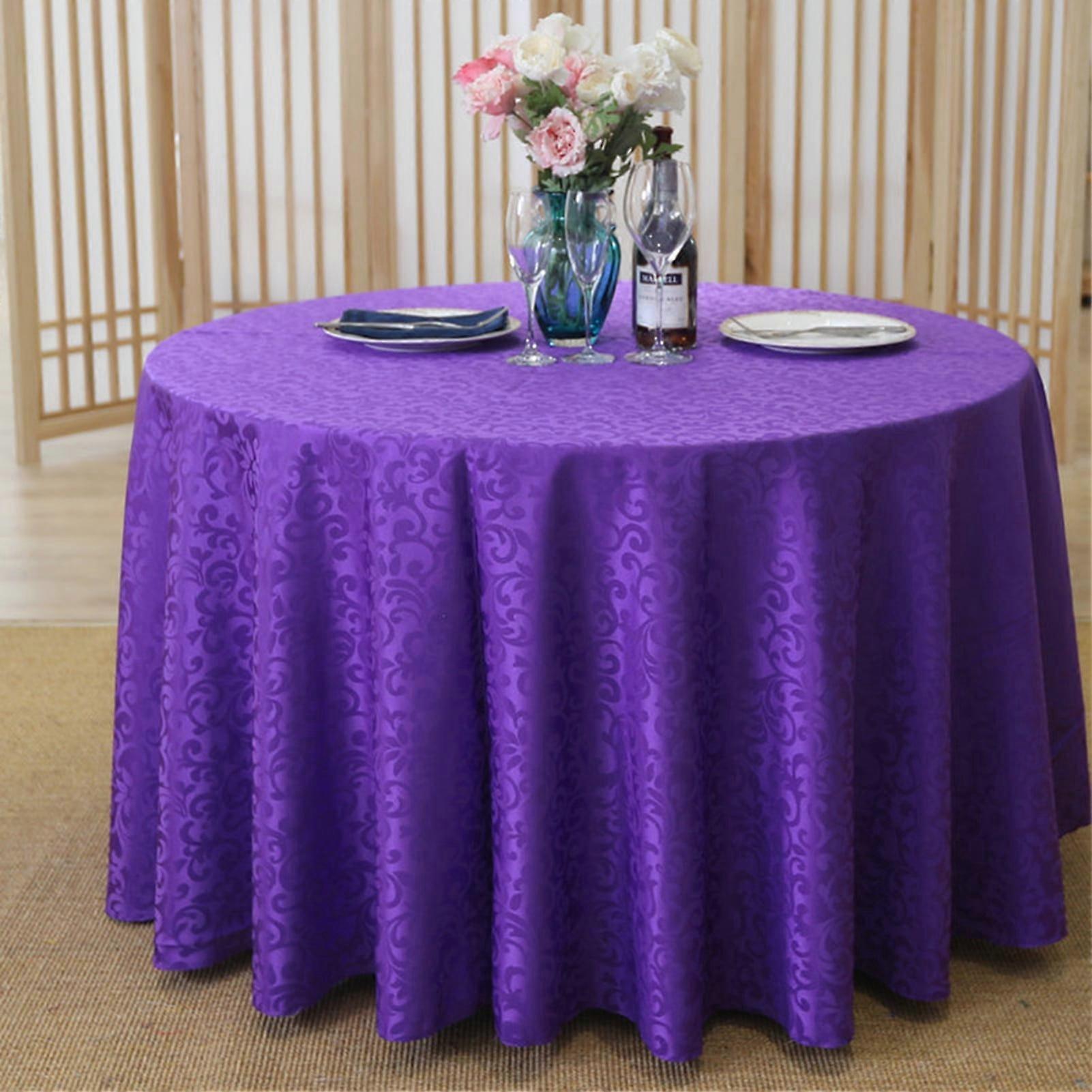 Yesbay Tablecloth Tear Resistant No Fading Polyester Washable Round Tablecloth for Kitchen