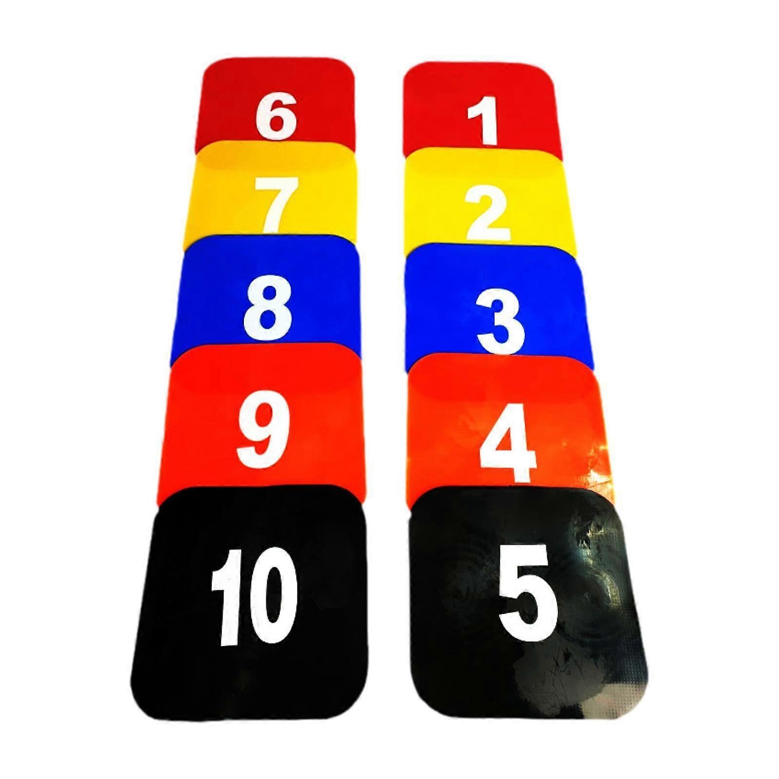 10x Flat Square Spot Marker Light For Outdoor Activities And Football Exercises 10 Pack Outdoor Practice Markers