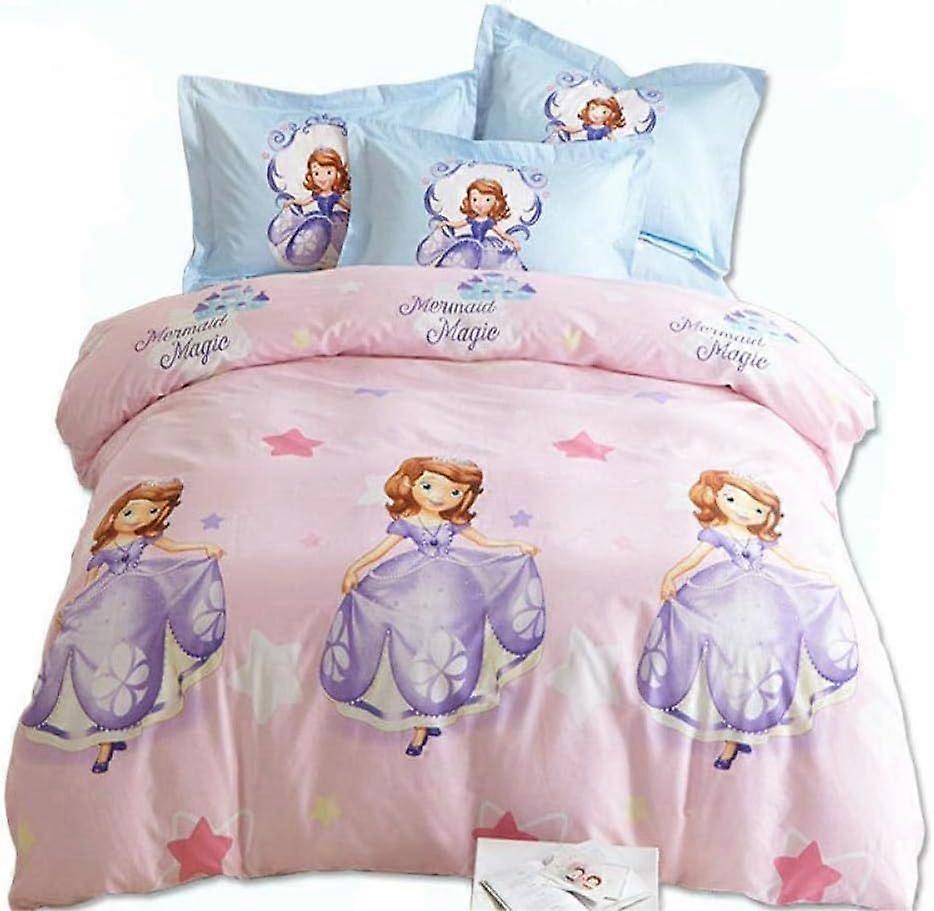 t385 3D Boys Bedding Set Duvet Cover Set Double Cartoon Princess Girl Printed Comforter Cover 3 Pieces Bed Sets With Zipper Closure With 2 Soft Micro