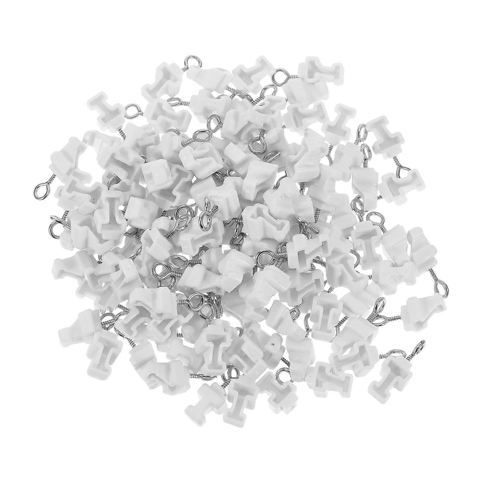 Plastic Curtain Track End Stops Rail End Caps for Window 120Pcs Beige