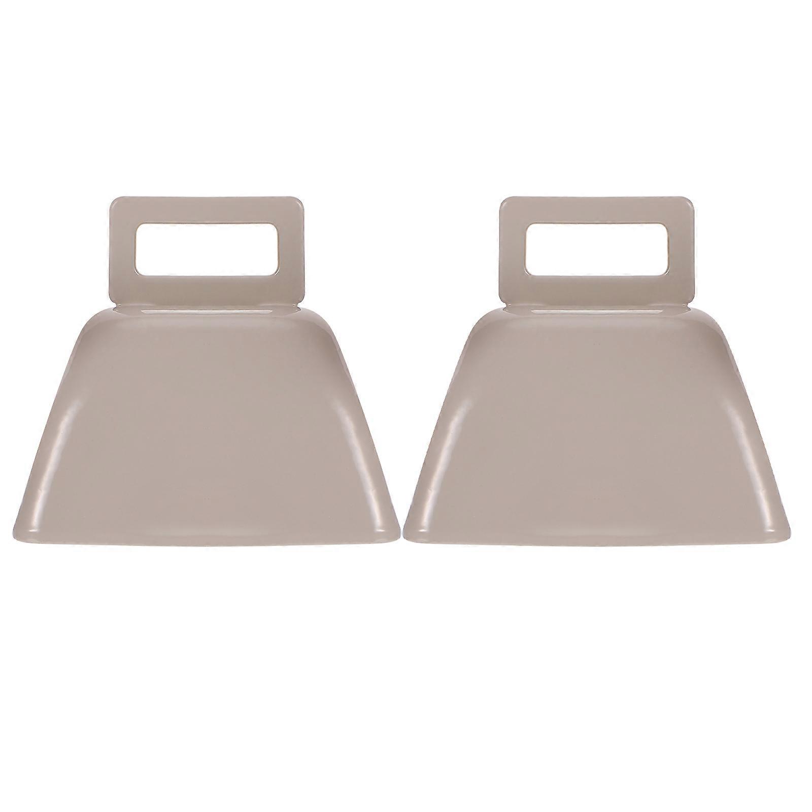 Cow Bell Loud Bells Noisemaker Square Shape Pet Bells Christmas Tree Decoration 2Pcs