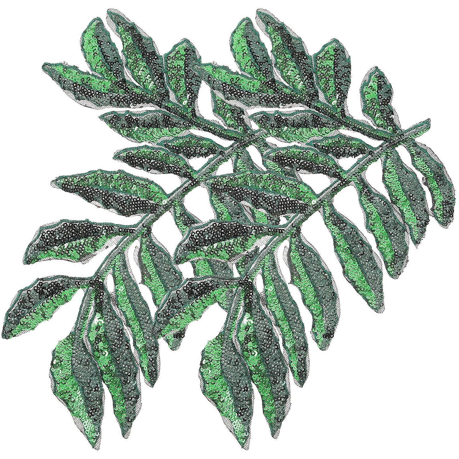 Assorted Color Iron On Leaf Patches 6 Pcs Perfect For Clothing Decoration And Home Sewing