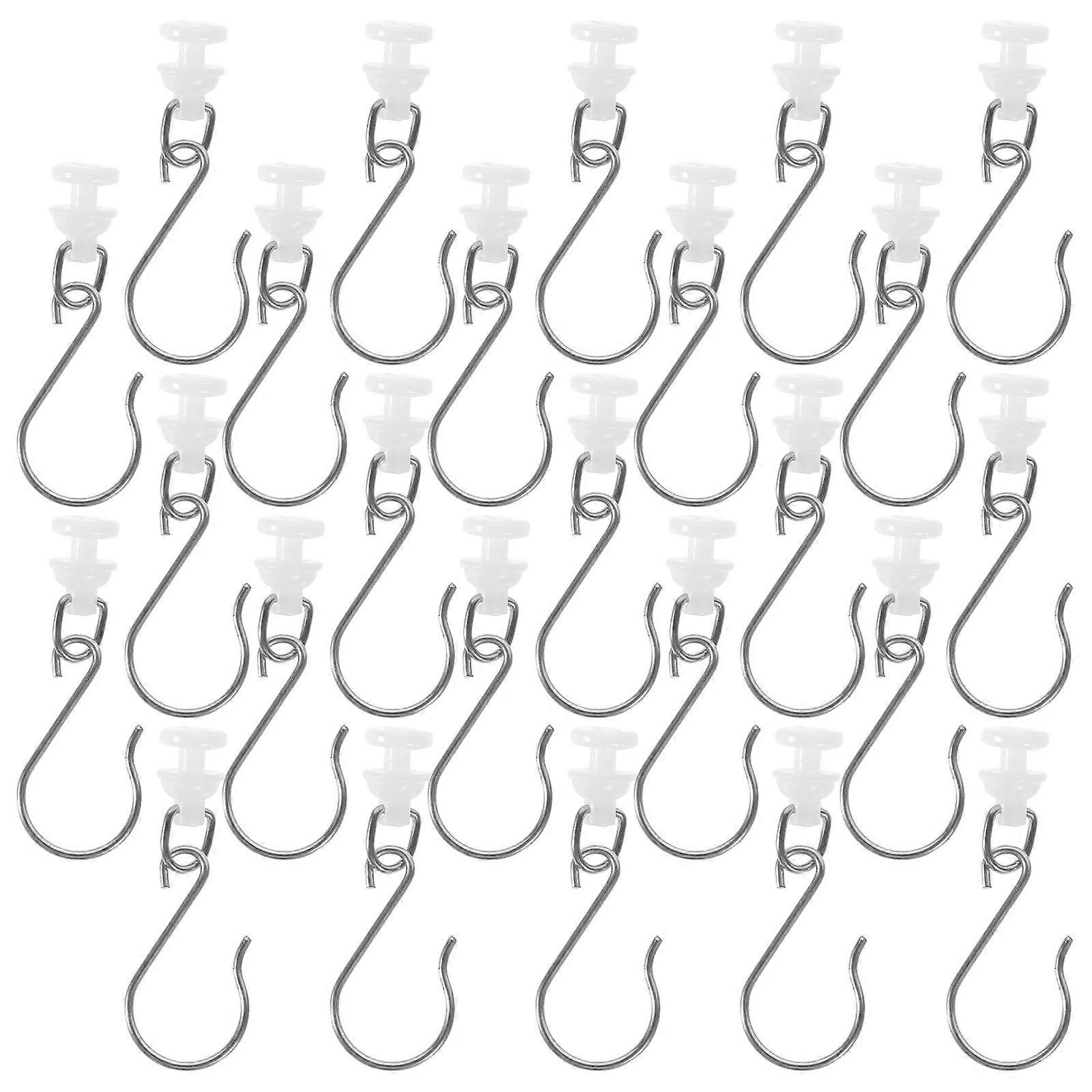 Shower Curtain Hooks 150 Sets Plastic Rectangular Simple Design Noise Reduction Perfect for Curtain Accessories Bathroom