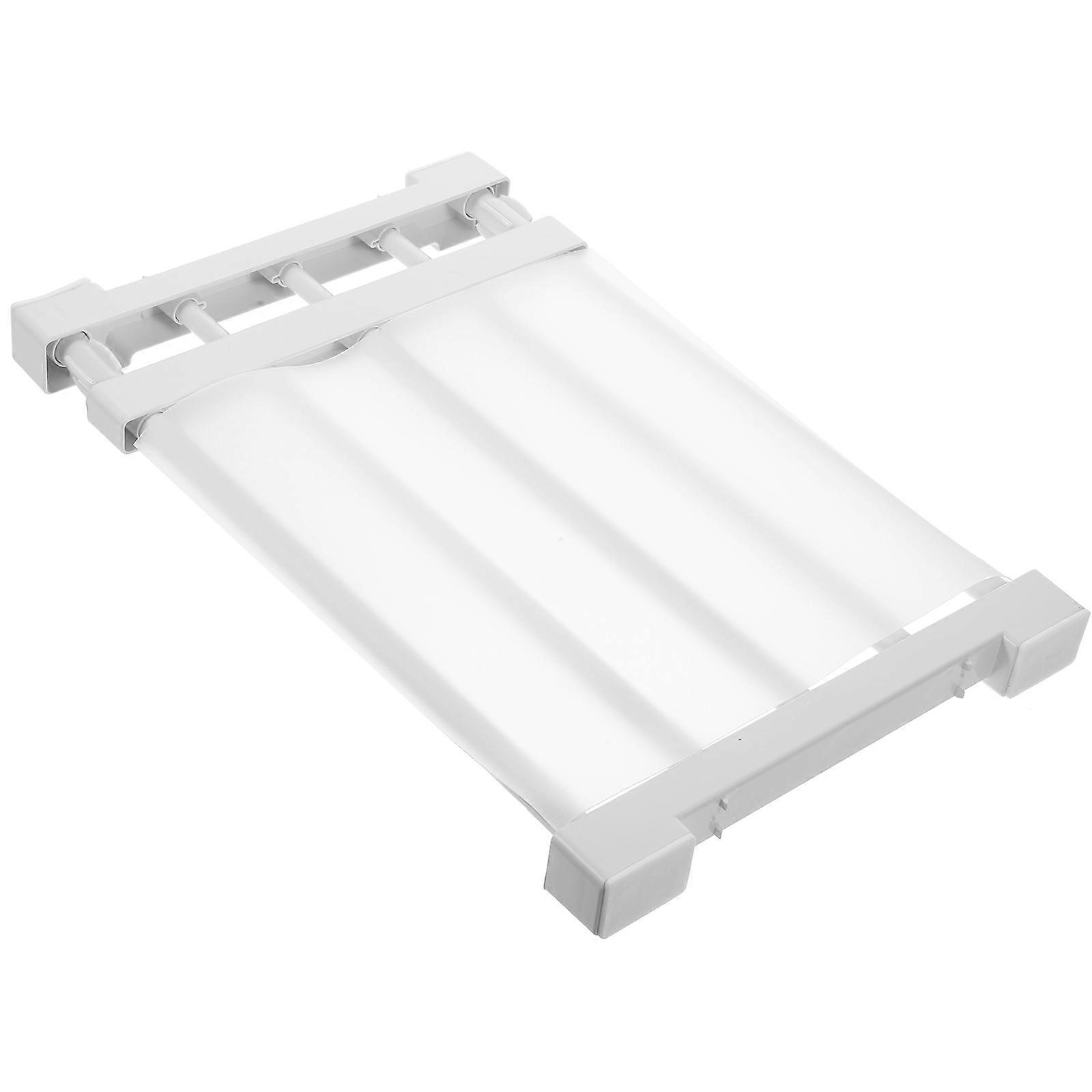 Closet Shelf 2Pcs No Punching Adjustable Divider For Bathroom Wardrobe Storage Efficient Use White Material
