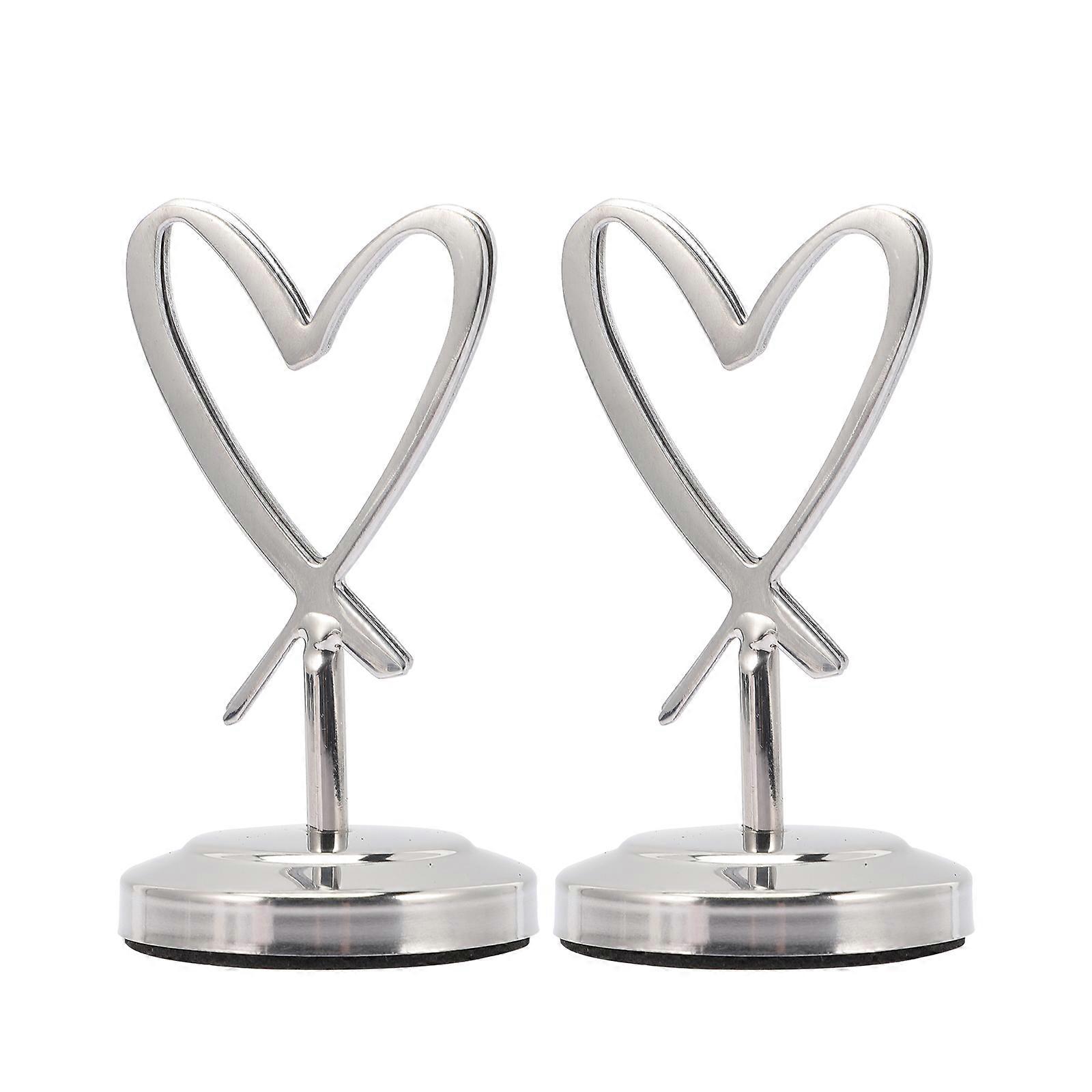 Silver Wedding Table Card Holders for 4Pcs Picture and Note Holders