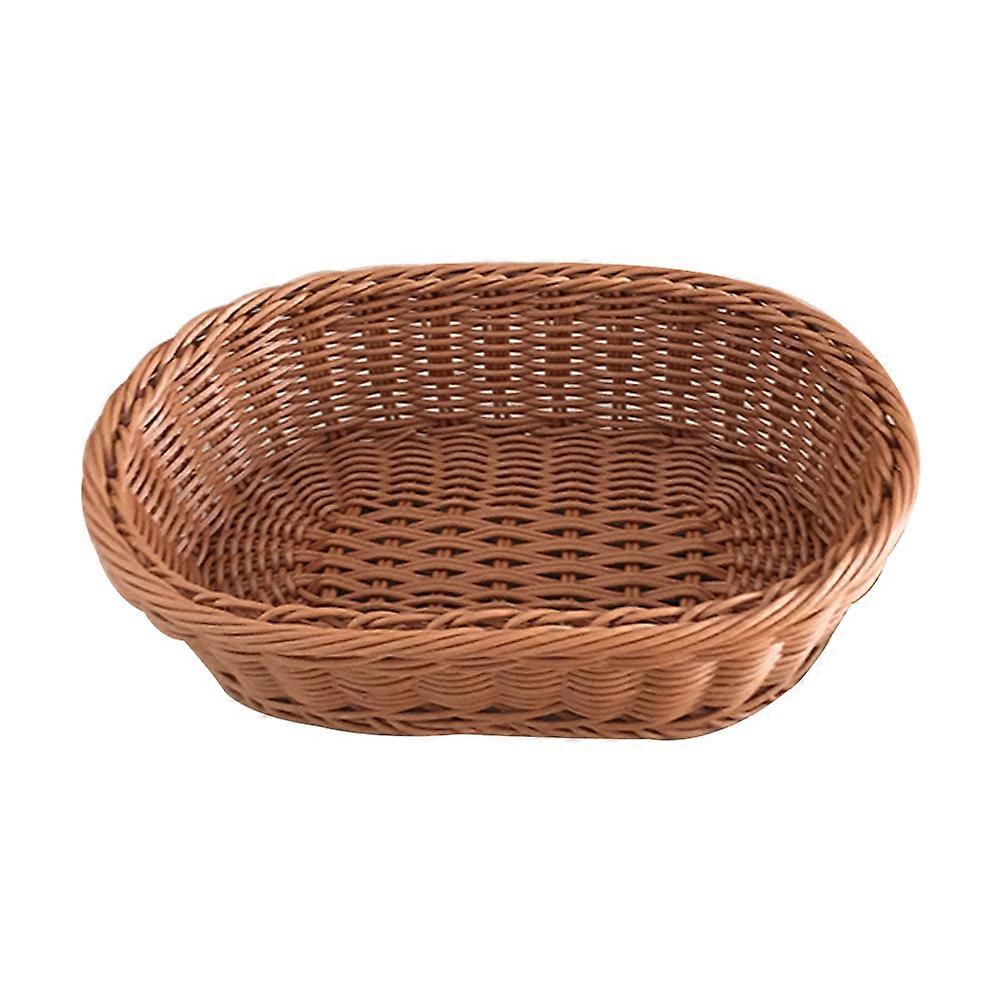 Display Basket Imitated Rattan Basket for Storage Use 2Pcs Set