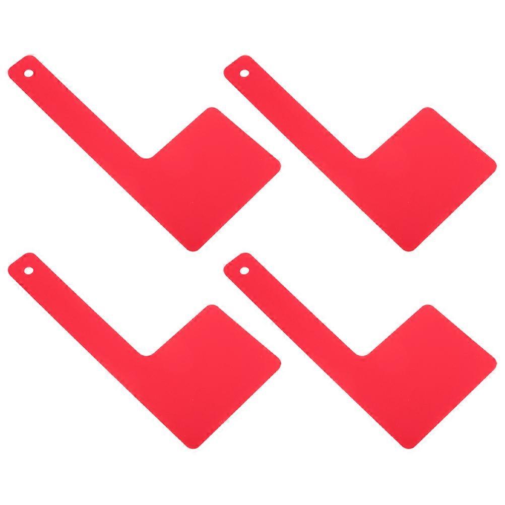8Pcs Acrylic Red Rotatable Mailbox Flag Replacement Parts