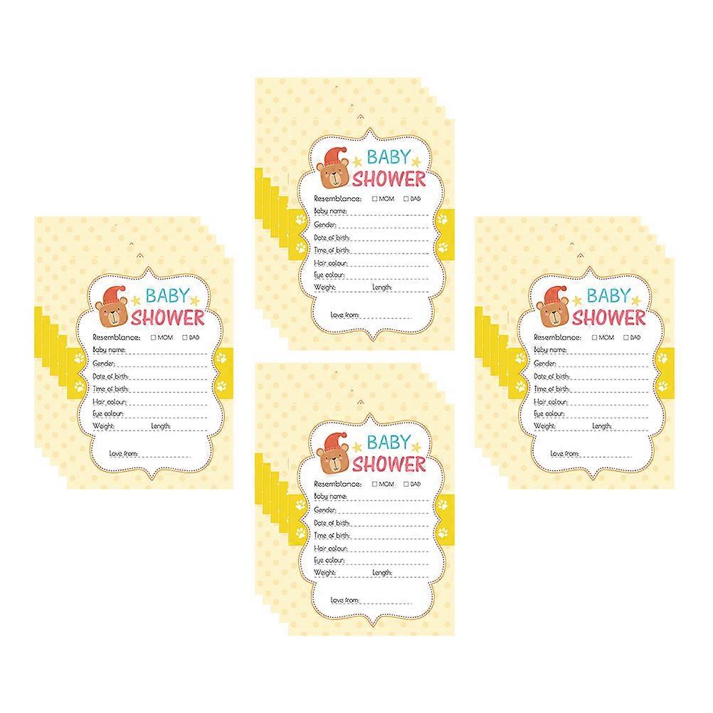 Baby Shower Advice Cards for Prediction and Advice with 100Pcs Set