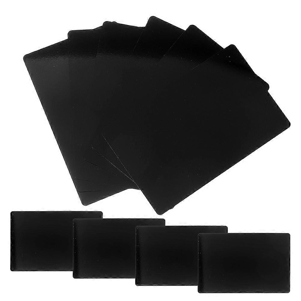 100 Pcs Blank Aluminum Business Cards For Office Use Engraving Rectangular Practical Design