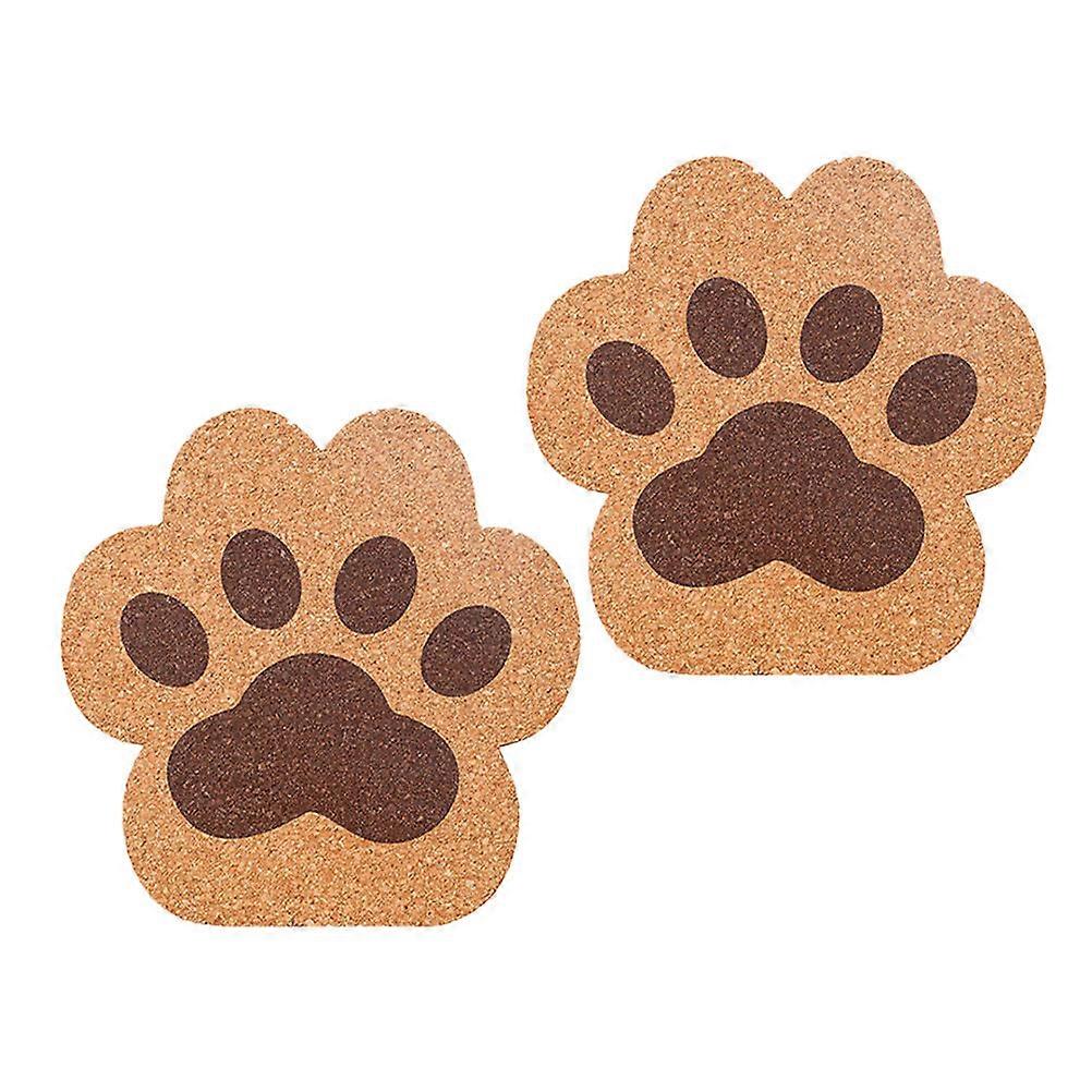 Table Coasters For Drinks Cup Mats Anti-Scalding Home Decoration Multi Color Cat-Pad Shape 2Pcs