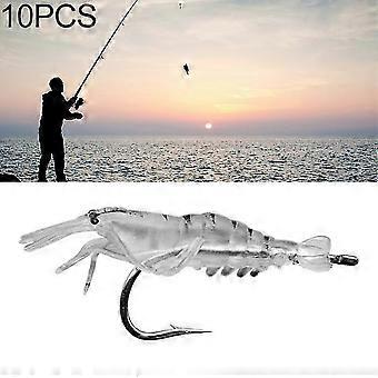 2025 10 PCS 4cm Fishing Soft Artificial Shrimp Bait Lures Popper Poper Baits with Hook