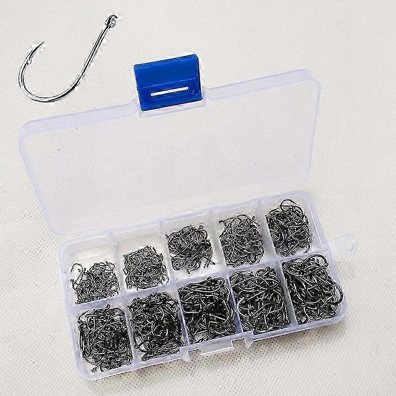 2025 500 PCS Mixed Size Fish Barbed Hook Fishing Hooks with Hole