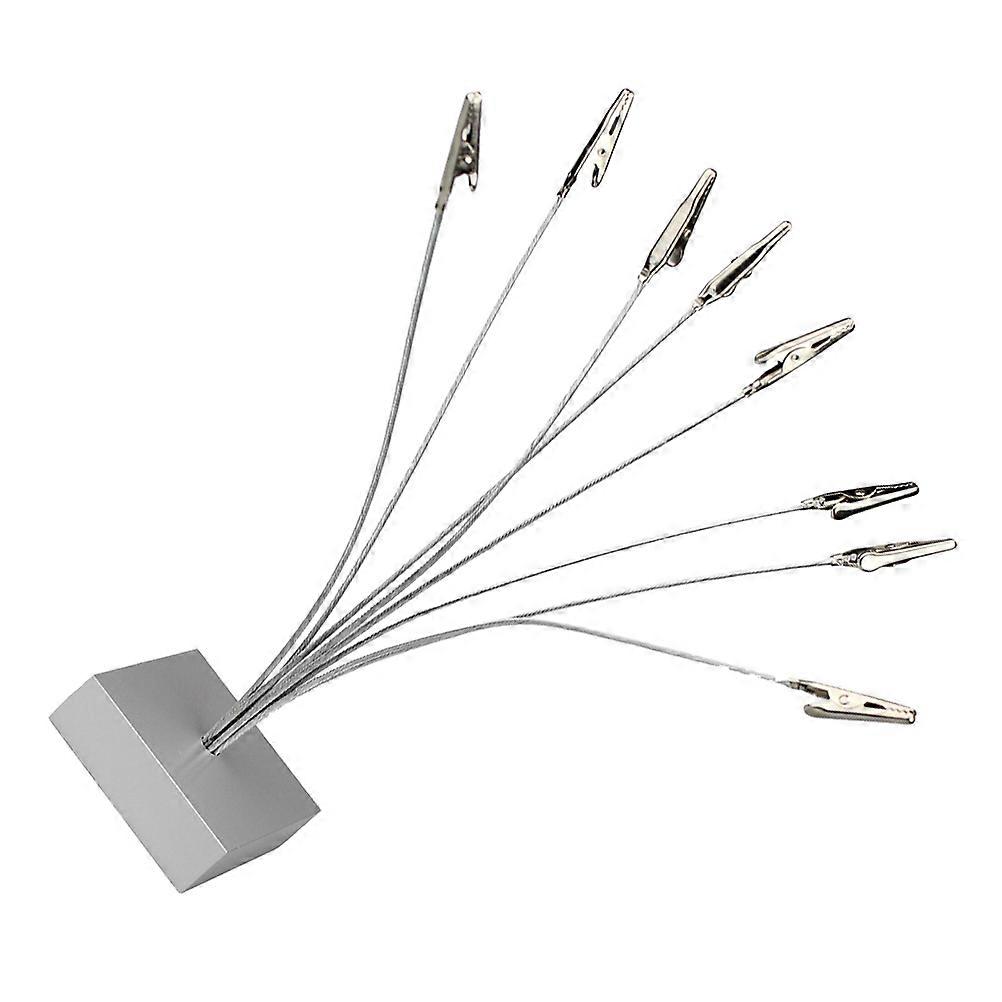 Metal Memo Holders Multi-Head Note Holder Indoor Use Silver Alloy Material 1Set