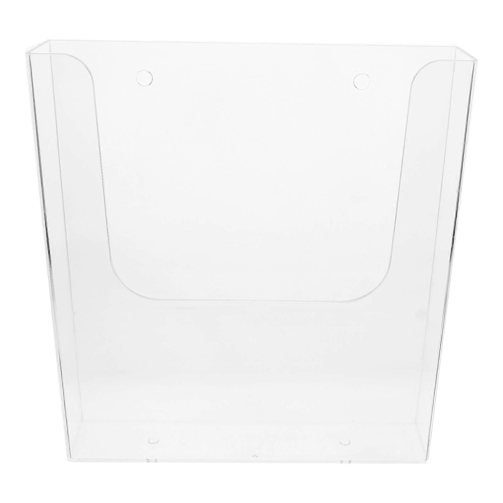 Transparent Acrylic Book Holder Wall Mount for Office Document Display 3Pcs