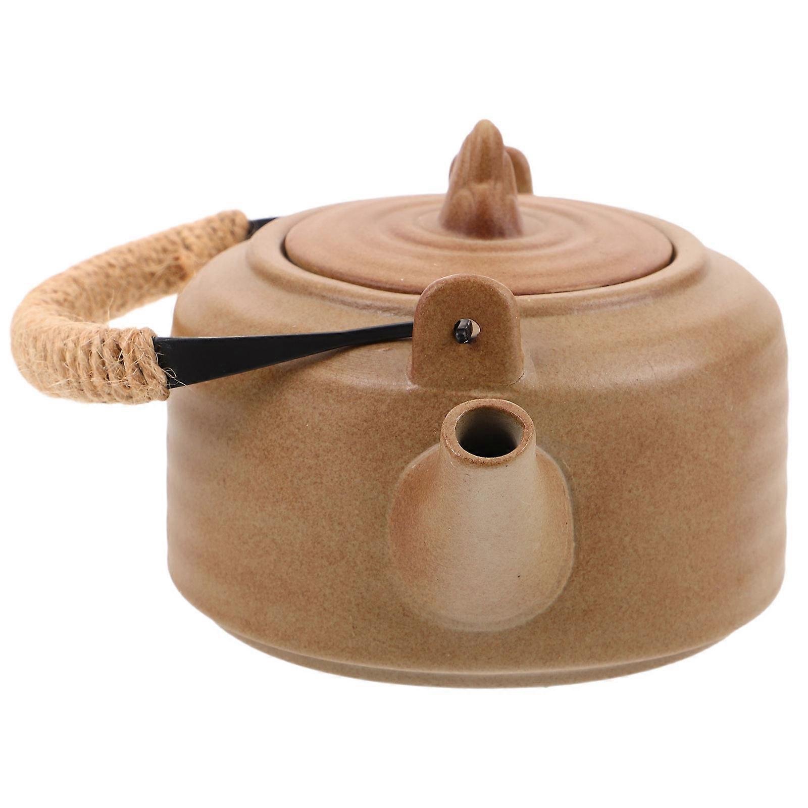 Loose Leaf Tea Pot Brewing 3Pcs Stovetop Tea Kettle Light Brown