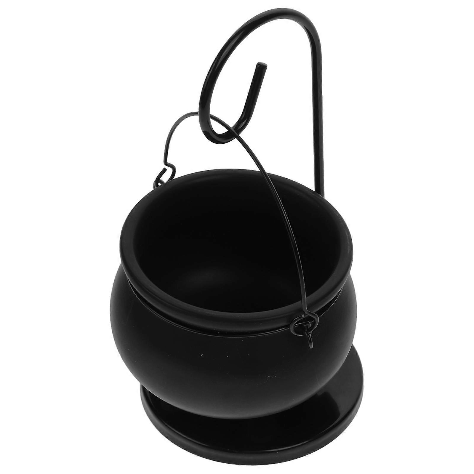 Wax Melt Warmer Cauldron Shape Scented Melter For Table Arrangement In Black Color 1 Set