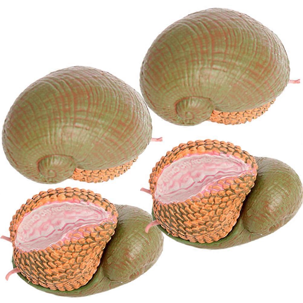 Simulation Snail Figurine Decorative 8Pcs Snail Figure Educational Toy Set