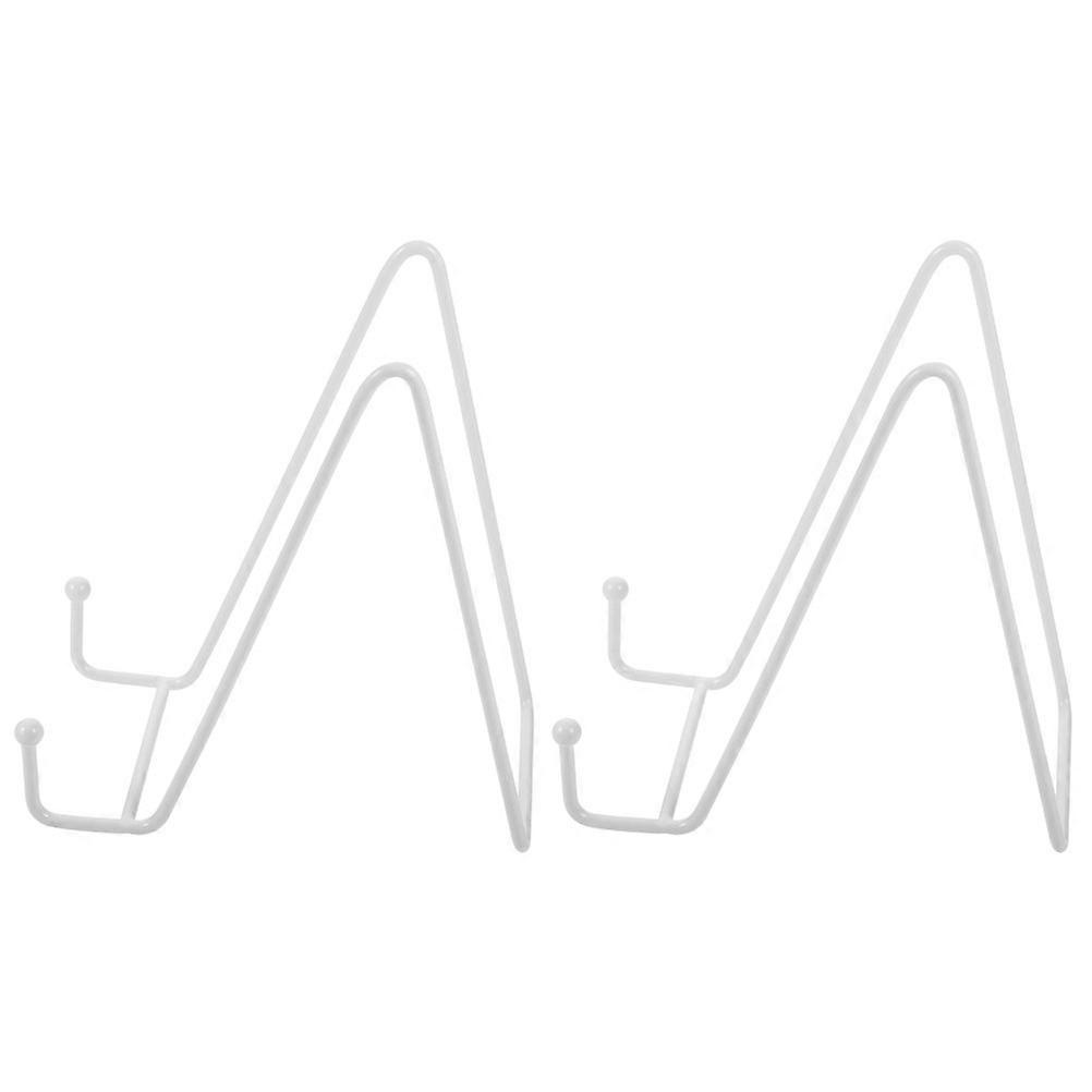 Picture Easel Stand Metal Display Holder for Photo Frame 4Pcs White Iron