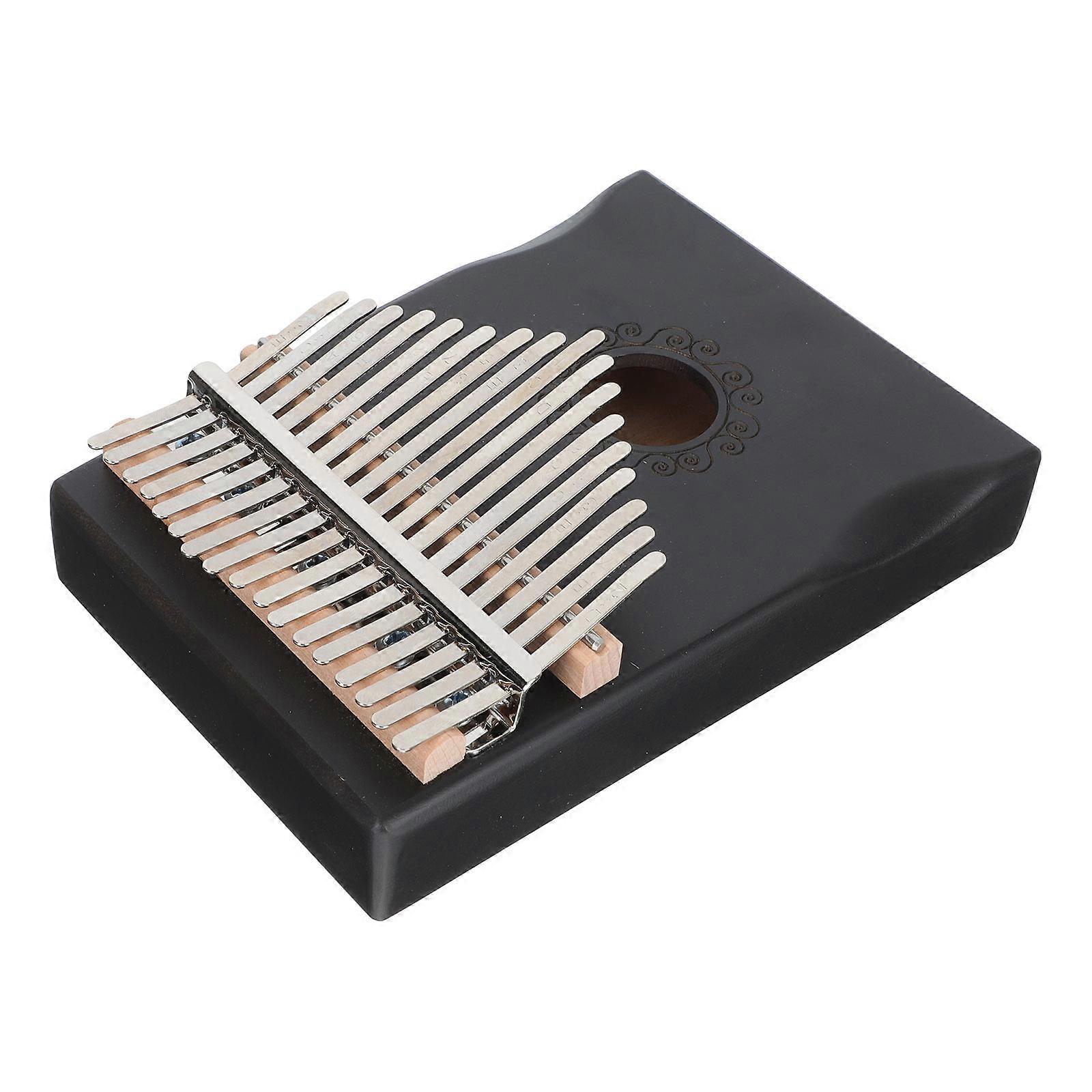 Portable 17-Tone Finger Piano Kalimba Musical Instrument For Practice And Performance 6.88X4.72X1.97in With Smooth Polished Round Design 2Pcs