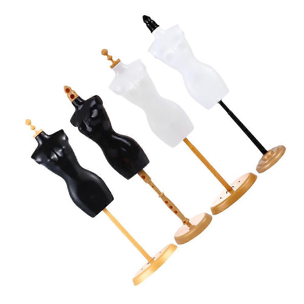 Doll Clothes Display Rack Plastic Mannequin Stand for Display 4Pcs Assorted Color