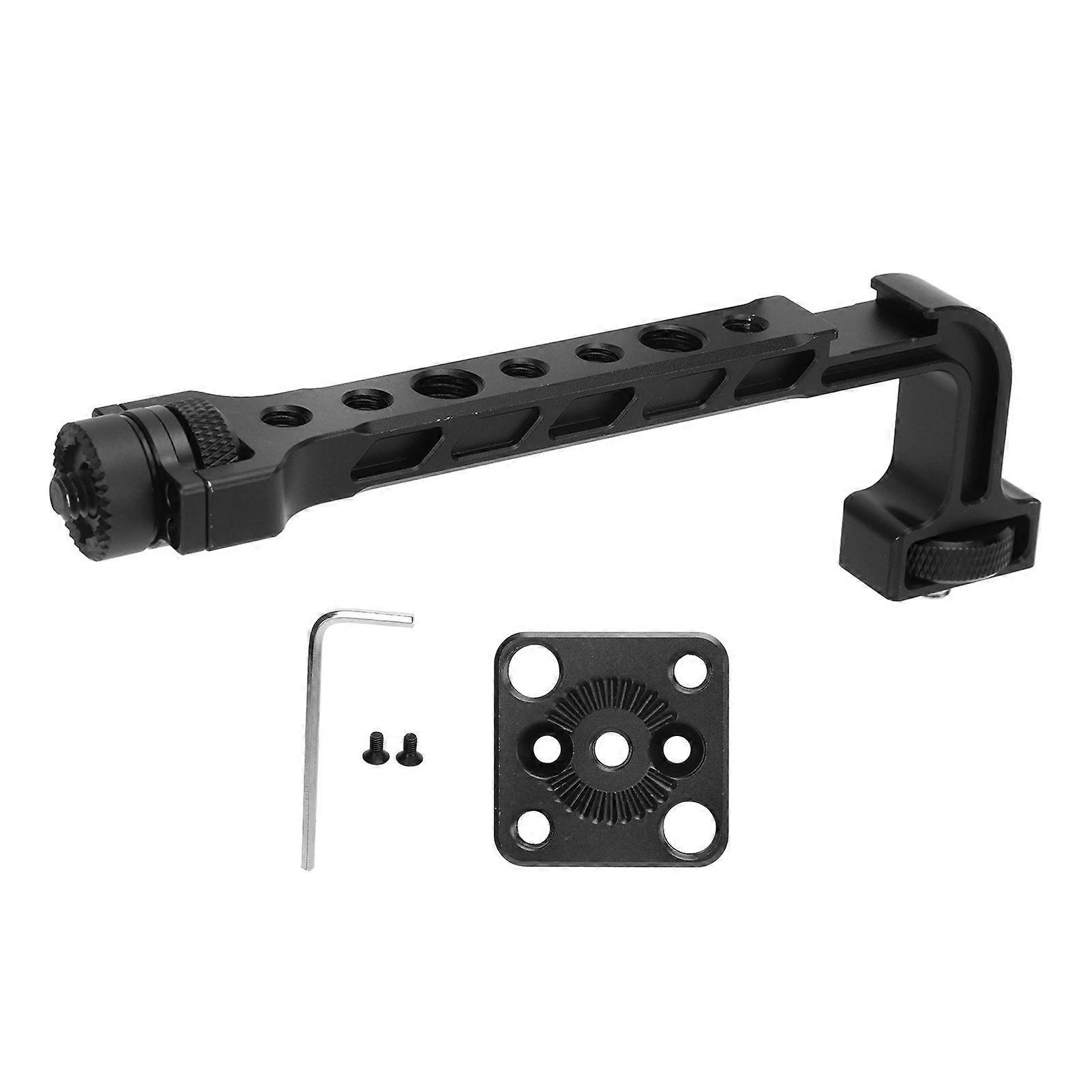 Monitor Mount Extenstion 360 Degree Rotation Cold Shoe Plate Extension Bracket with 1/4 and 3/8 Inch Screw Hole for Ronin RS 3