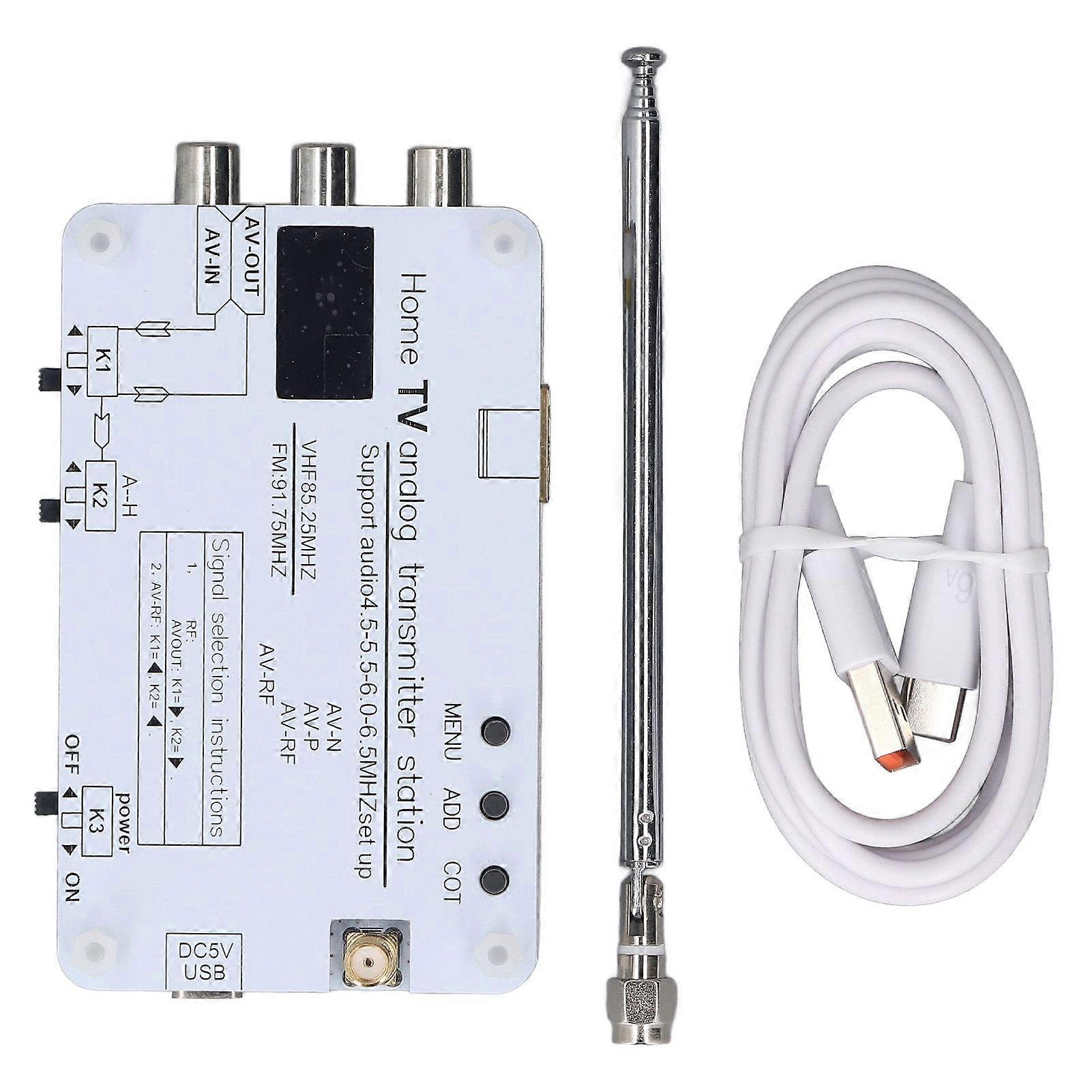 Home TV Analog Transmitter Station Sound Video Signal Transmission AV High Definition Multimedia Interface Input 1080P