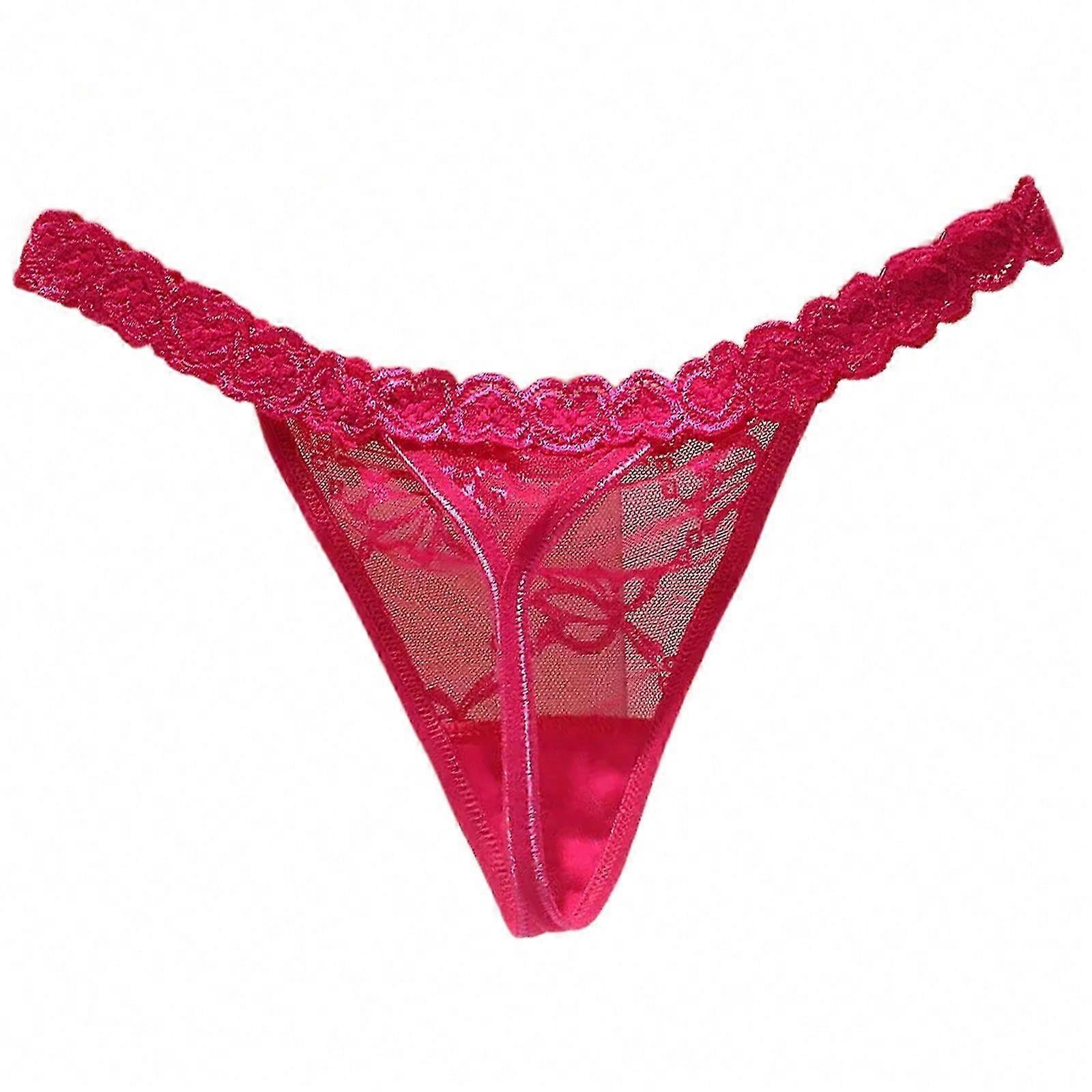 G-String سيور للنساء T-back تنفس صفيق الملابس الداخلية سراويل الأزهار الدانتيل جوفاء من أسفل الخصر سيور هدايا أسود رمز عالمي