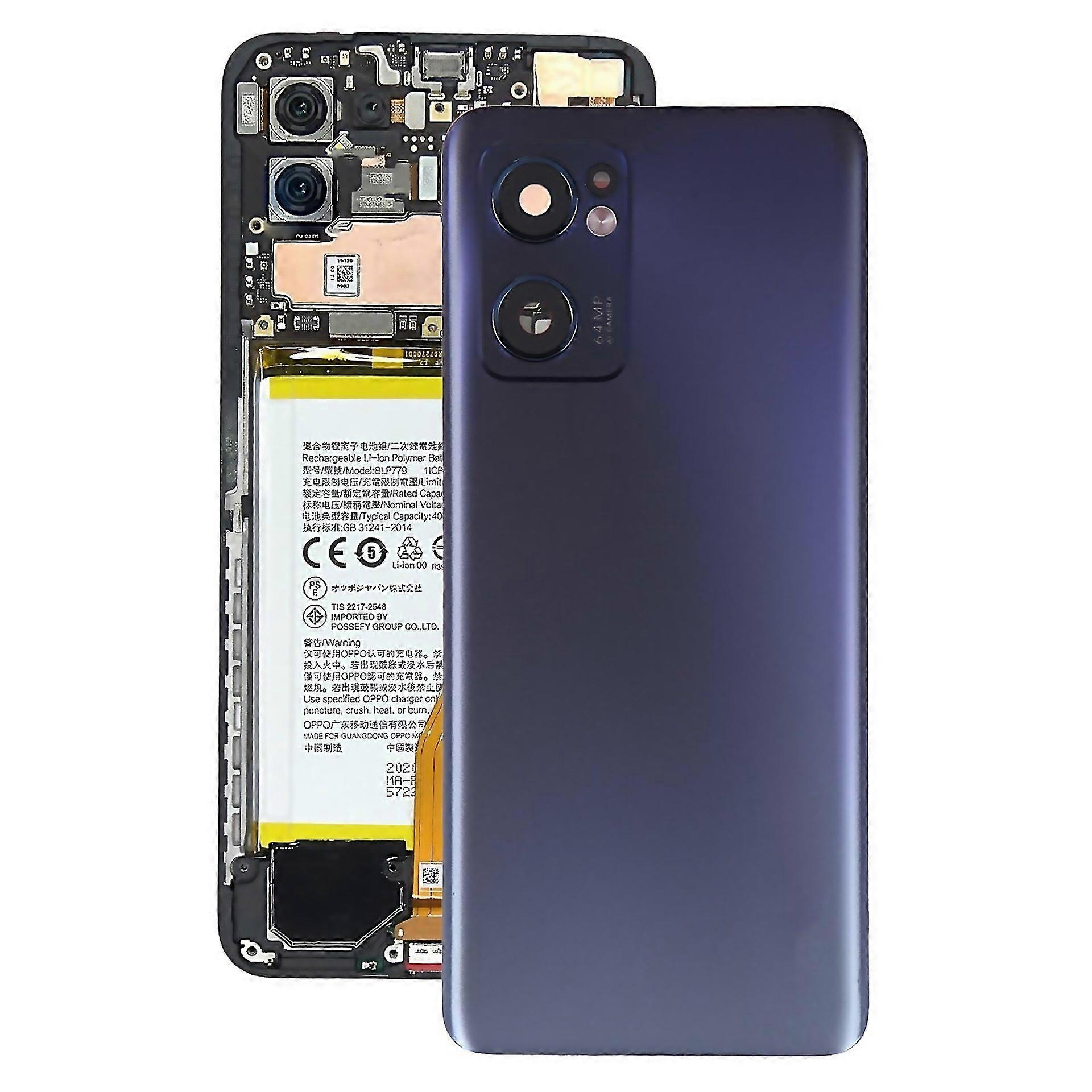 For Oppo Reno7 5g Compatible Battery Back Cover With Camera Lens Cover