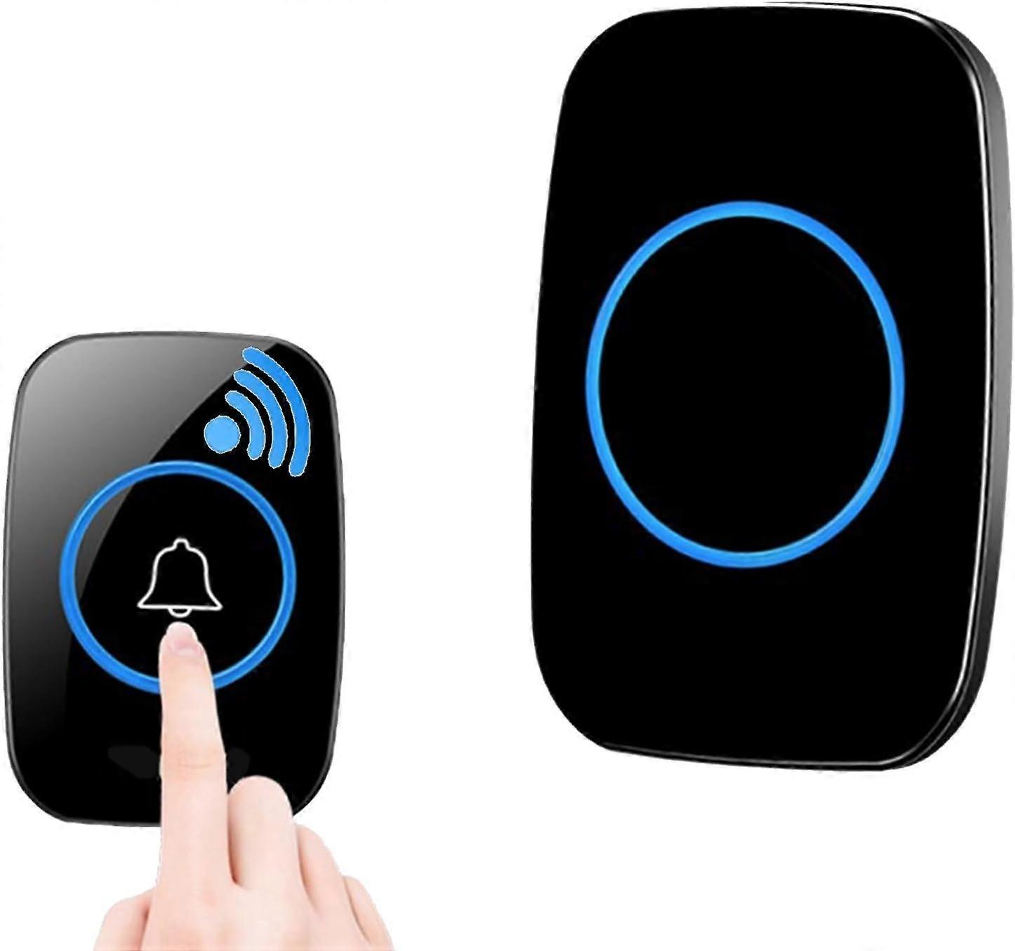 Wireless Doorbell Pager (Wall-Mounted),1×Host+1×Doorbell Button, Distance: 300M,Waterproof, For Home