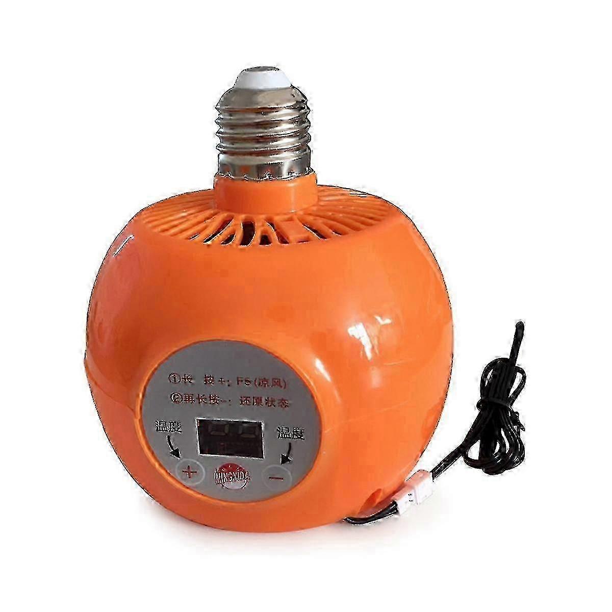 Heating Lamp for Pet Chicken Brooding, Waterproof Temperature Control Heater with E27 Base & Adjustable Thermostat