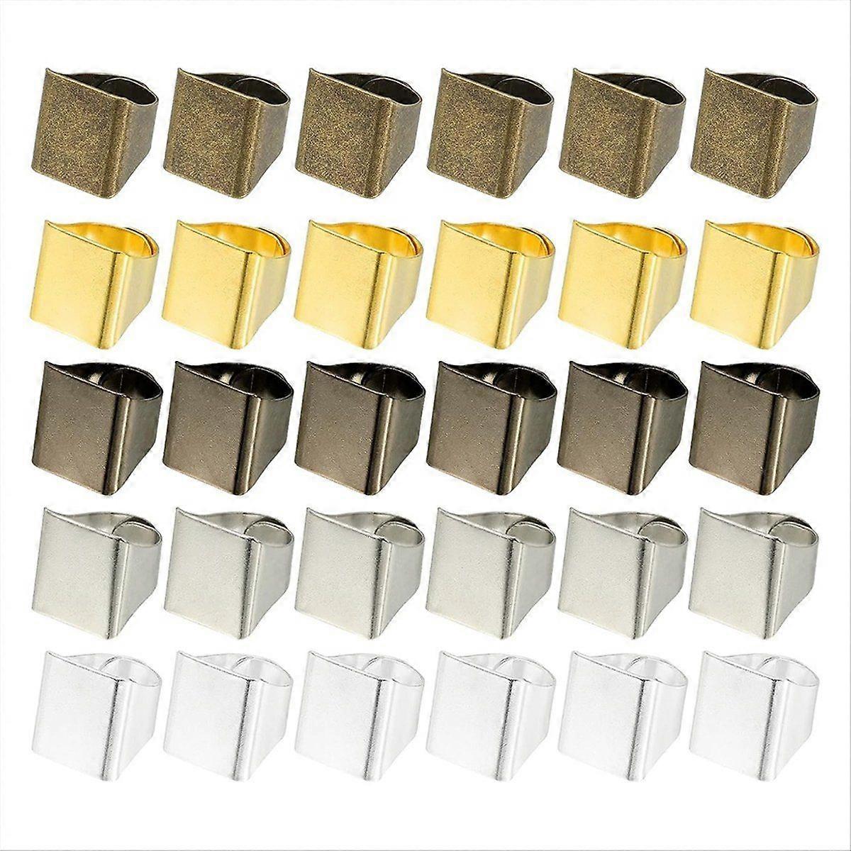Brass Ring Blanks, 17x19.5mm 30 Pcs Adjustable Finger Ring Blank