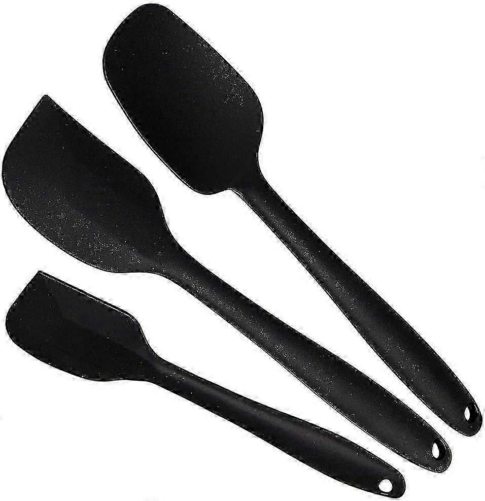 Set Of 3 Heat Resistant Spoon Spatula, Non-stick Baking Tools, Black