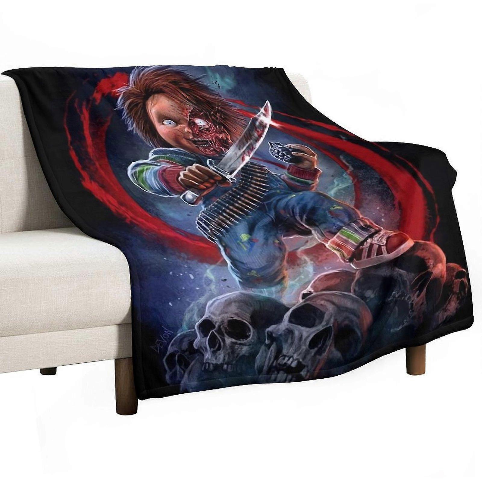 Chucky Throws Blanket 70"x80" Multi-size Super Soft Cozy Warm Fabric Blanket, Lightweight Compact for Bed Sofa Camping Travel All Seasons