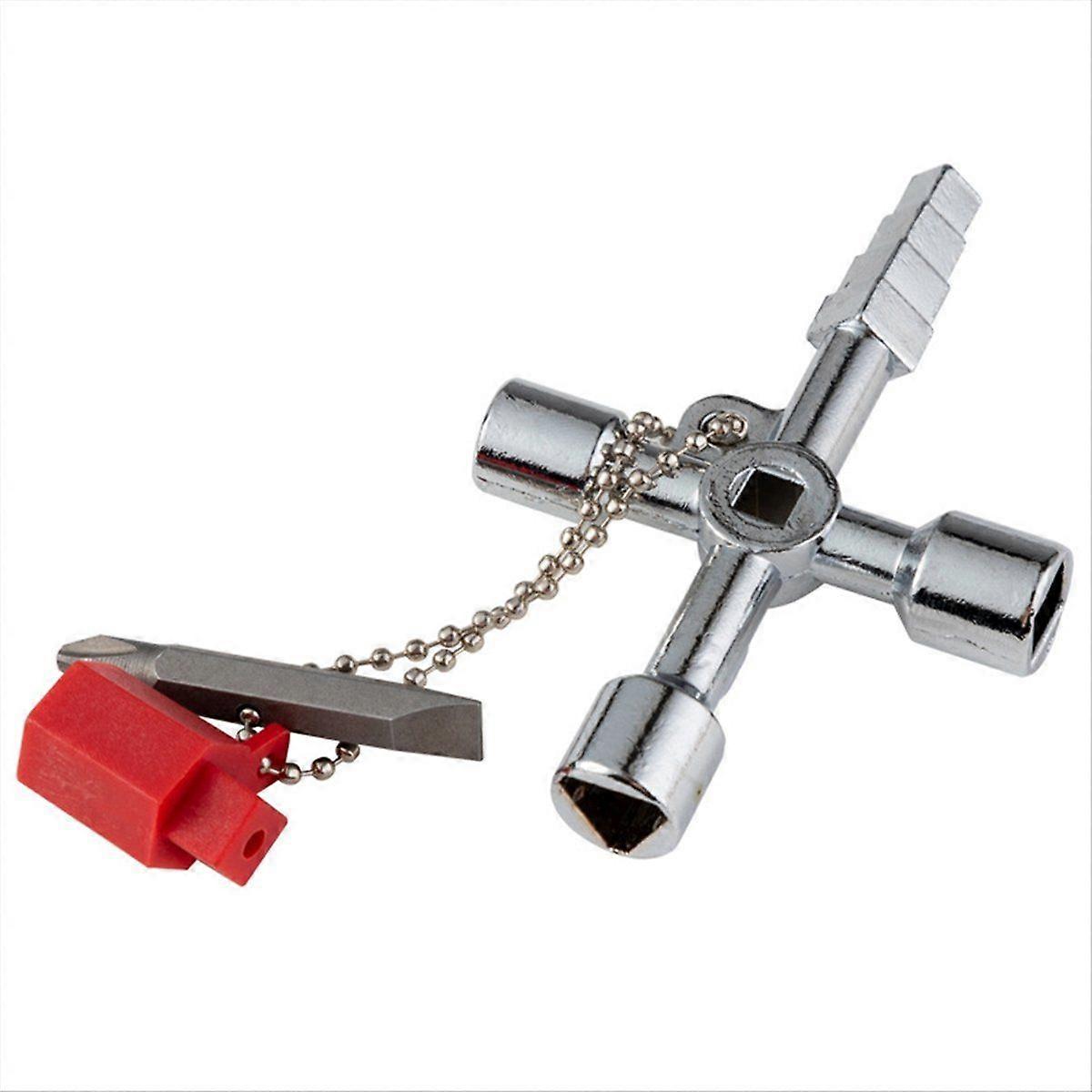 4in1 Key Wrench Electrical Elevator Control Cabinet Valve Inner Triangle Quadrangle Screwdriver Too