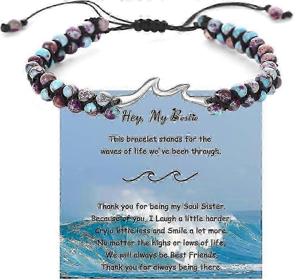 Adjustable woven wrap bracelet for granddaughter