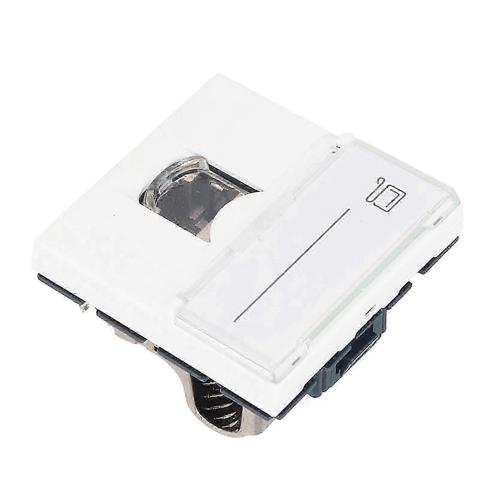 Network Jack Module with CAT6A RJ45 French Adapter Shielded ABS for Computers