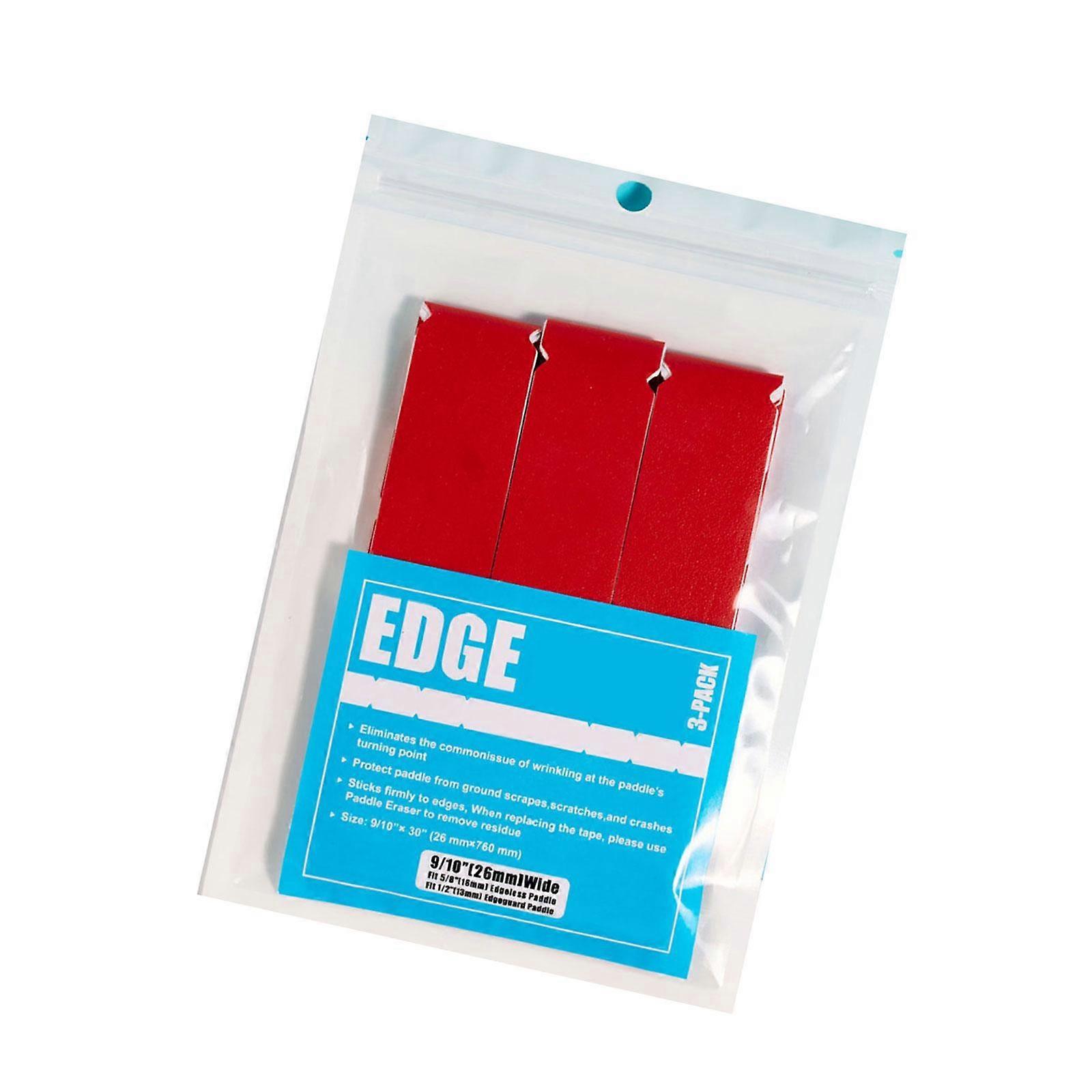 3Pcs Pickleballs Paddles Protection Tape Racket Edge Protection Tapes Paddles Head Edge Guard Protector Easy to Install  Red 76x2.6cm