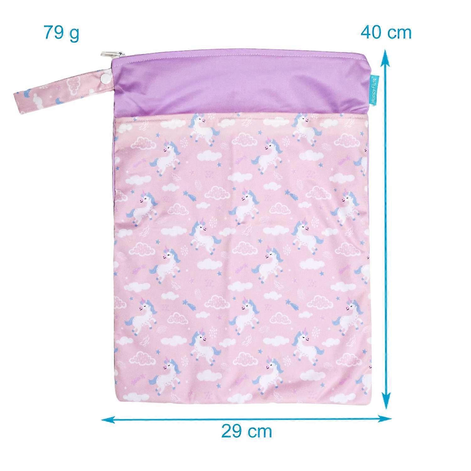 尿布袋防水湿袋可重复使用尿布袋带拉链湿袋，适合幼儿婴儿 29 x 40 厘米