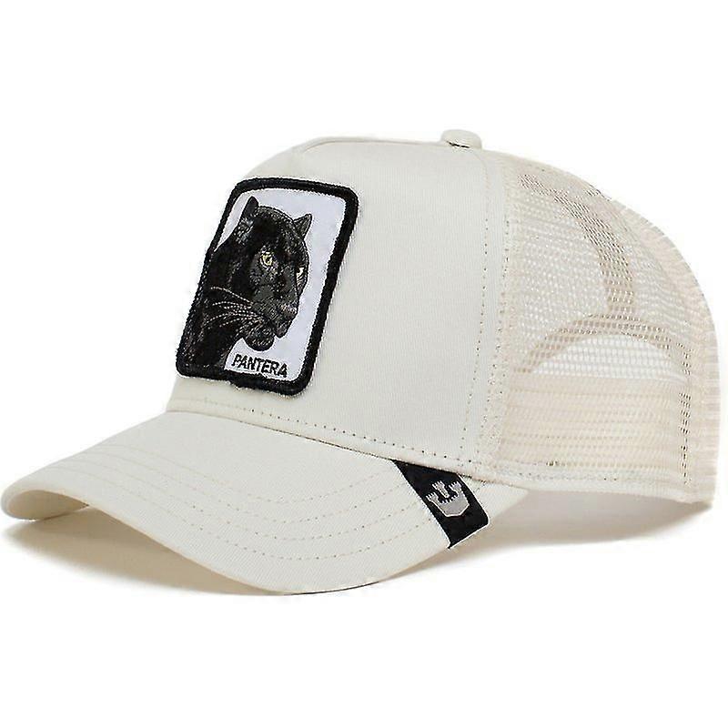 Black Panther Mesh Cap Summer Baseball Cap Trucker Cap-white