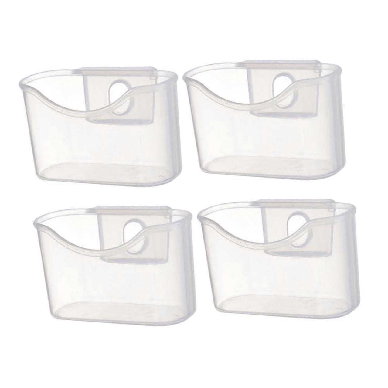 4Pcs Mini Refrigerator Hanging Organizer Boxes Plastic Storage Holder For Fridge Freezer Item Sorting Kitchen Office Use