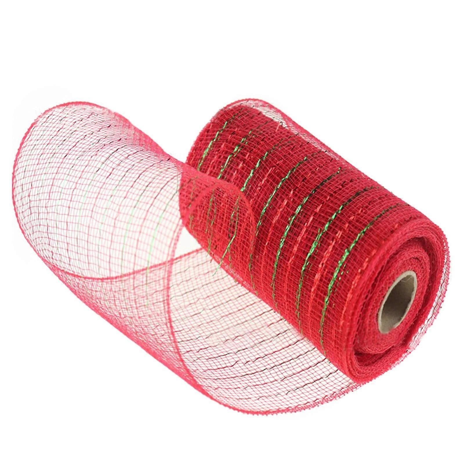 Asija Craft Supplies, Poly Mesh Ribbon With Metallic Foil Each Roll For Wreaths Swags Bows Wrapping And Decorating