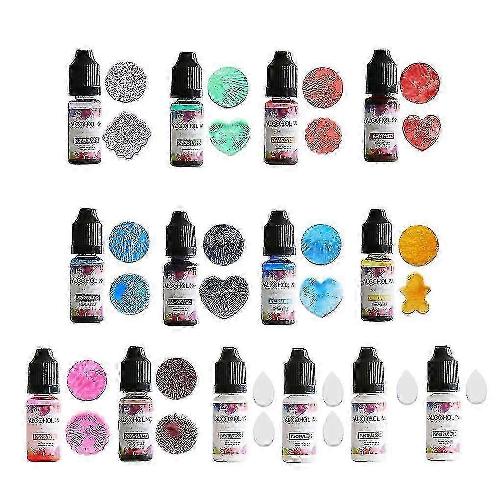 Alcohol Ink Set-14 Kinds Of Colors Alcohol Inks Are Suitable For Resin Paint