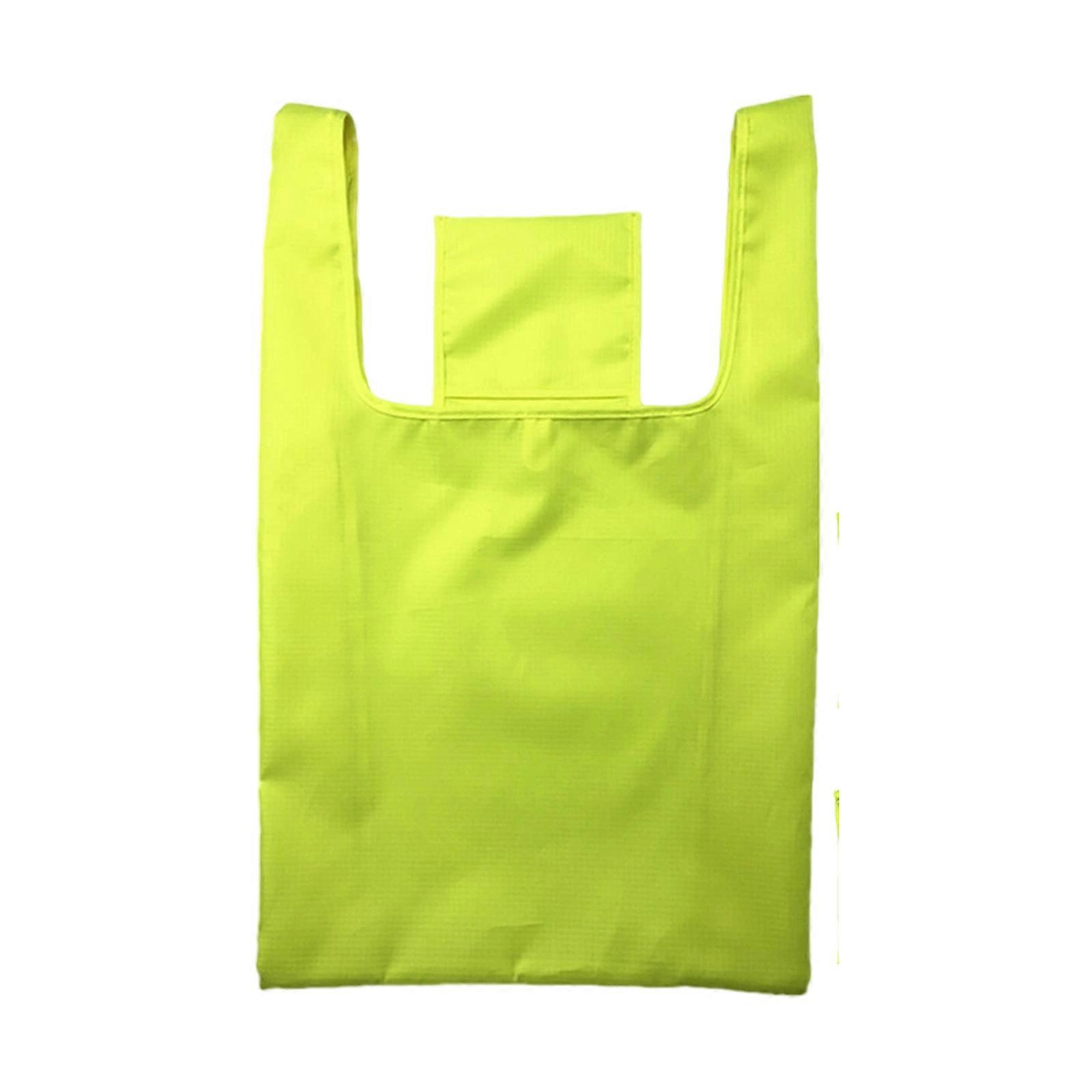 Portable Space Saving Portable Shopping Bag for Groceries Daily Use Large Capacity Grocery Bag with Handle  Silvery Green